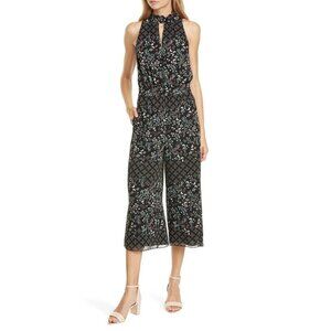 NEW Ted Baker Hazel High Neck Wide Leg Jumpsuit Black Floral Size 1 / US 0-2 NWT
